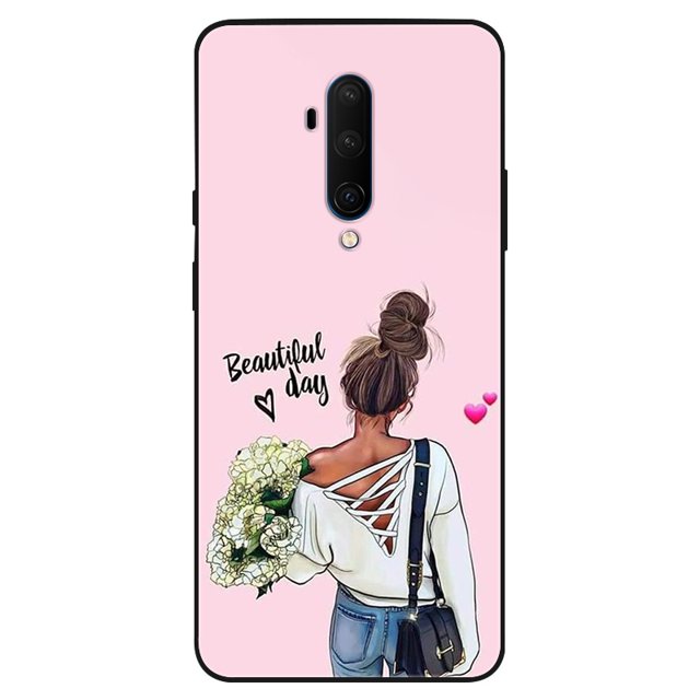 For Oneplus 7 Pro Case Soft Black Silicone Bumper Butterfly Phone Cover for One Plus 7T Pro 7 T Cases Fundas Coque oneplus7T 63 For Oneplus 7T Pro