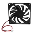 thumbnail image 1 of 2 ventiladores de CPU de 8 cm y 12 V, disipadores de calor silenciosos para ordenador y PC, color negro, 1 of 11