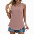 thumbnail image 4 of Kaprioy Womens Summer Tops Womens Tank Tops Eyelet Crew Neck Sleeveless Tops Dressy Casual Flowy Summer Shirts, 4 of 6