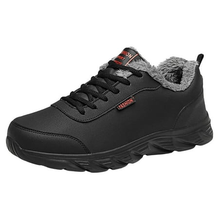 WNVMWI Mens Shoes Grey Sneakers Formal Shoes for Men Men s Casual Shoes Sports Shoes Fall Winter Thickened Warmth Comfortable Lace Up Shoes Fashion Sneakers Walking Shoes Size 43