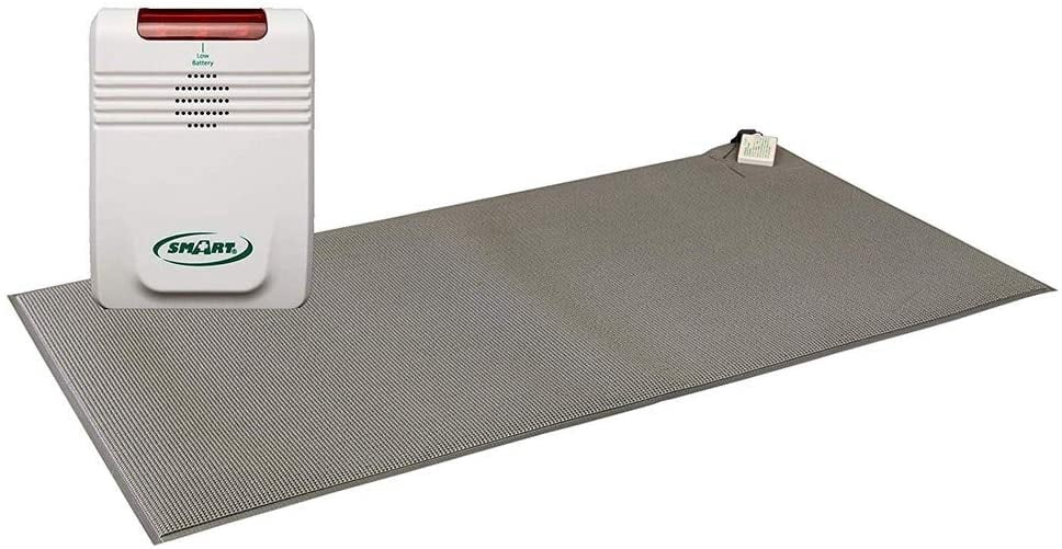 Smart Caregiver Cordless Monitor with Cordless 24in x 36in Gray Floor Mat