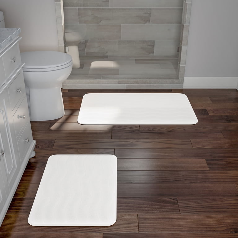 Somerset Home 2-Piece Memory Foam Bath Rug Set, White photo 1
