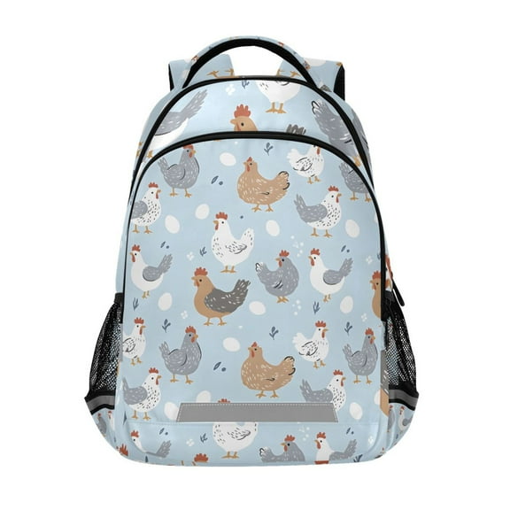 ALAZA Cute Chickens Eggs Backpack Elementary School Bag Bookbag Travel Rucksack