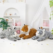 Tezituor 46.4 Tiger Stuffed Animals Huge Tiger Plush Pillow Huggable Size Plush Toy