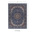 thumbnail image 3 of Contemporary Home Living 3.25' x 5' Floral Rosette Medallion Area Throw Rug - Blue and Cream, 3 of 8