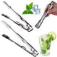 thumbnail image 3 of Stainless Steel Ice Tongs 7.5/9 Inch Professional Bar Tongs with Serrated Grip Teeth for Ice Cubes, Sugar, Salad, Multi Purpose Serving Utensil for Kitchen, BBQ, Party, Hotel & Bar(Silver1,9x2"), 3 of 6