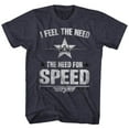 thumbnail image 1 of Top Gun Need For Speed Navy Heather Adult T-Shirt, 1 of 2