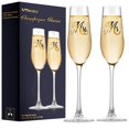 thumbnail image 1 of Juego de copas de champán Mfacoy Mr & Mrs, 15 cm, 180 ml, 1 of 7
