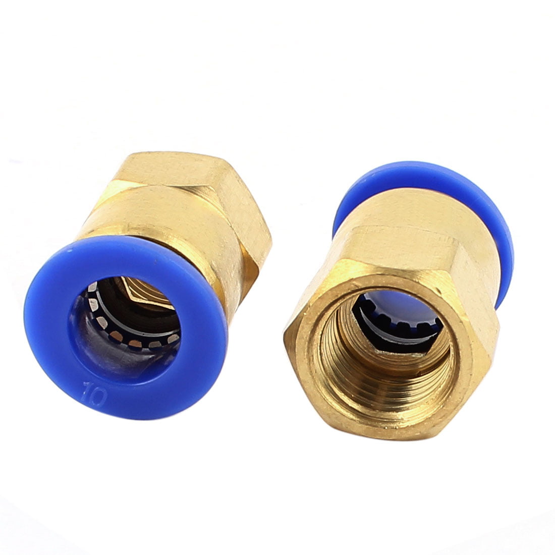 2pcs 1/4 BSP Thread to 10mm Push in Pneumatic Air Quick Connect Tube Fitting