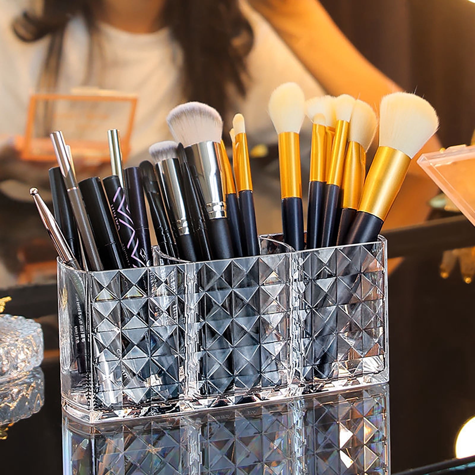 Hard Toiletry for Traveling Makeup Pack And Checke Makeup Bag Makeup Bags Set Jewelry Carrying Rolling Makeup Brush Pouch with Slots Toiletries Organizer Small Makeup Organizer Beauty Room