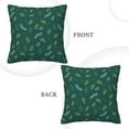 thumbnail image 3 of Square Throw Pillow Covers with Core, Green Christmas Pine Leaves Pillows for Sofa Beds, 16"x16", 3 of 9