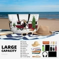 thumbnail image 3 of Yiaed Vintage Buffalo Plaid Christmas Camper Print Large Capacity Beach Travel Bag - Waterproof Zipper Vacation Tote for Sandproof Storage, and Camping, 3 of 5