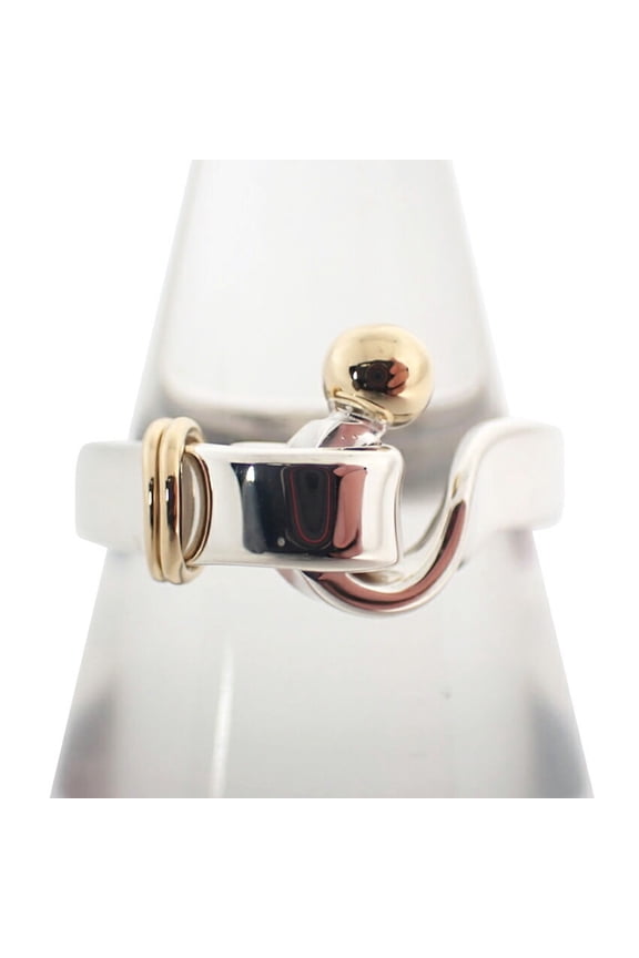 Pre-Owned TIFFANY 925 750 Hook & Eye Ring, Size 12.5