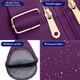 thumbnail image 4 of Bolsa de pechos tipo bandolera de viaje para mujer Tela impermeable | Mochila delantera crossbody de gran capacidad | Bolsillo antirrobo, carga USB | Transpirable, Multipropósito | Morado, Rosa, 4 of 6