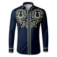 thumbnail image 3 of Western Cowboy Shirt for Men Retro Casual Long Sleeve Button Down Collared Shirt, 3 of 5