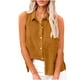 thumbnail image 3 of Camisas para adolescentes,Blusa sin mangas para mujer, top informal de verano, camisa lisa de poliéster, ajuste cómodo para uso diario, sopatenor, 3 of 9