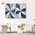 thumbnail image 2 of Blue Blossom Set Canvas Set of 2 Luxe Abstract Sets by Art Remedy, Silver Frame, 36 x 54, 2 of 6