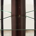 thumbnail image 5 of Jopath Display Cabinet with Glass Doors, Glass Corner Cabinet With Light, Wine Cabinet with Adjustable Glass Shelves for Living Room Dark Cherry(Bulb Included), 5 of 9