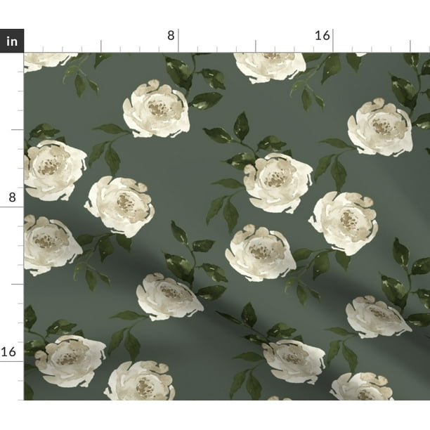 Camouflage Roses Floral Flowers Olive Taupe Fabric Printed By Spoonflower Bty Walmart Com Walmart Com