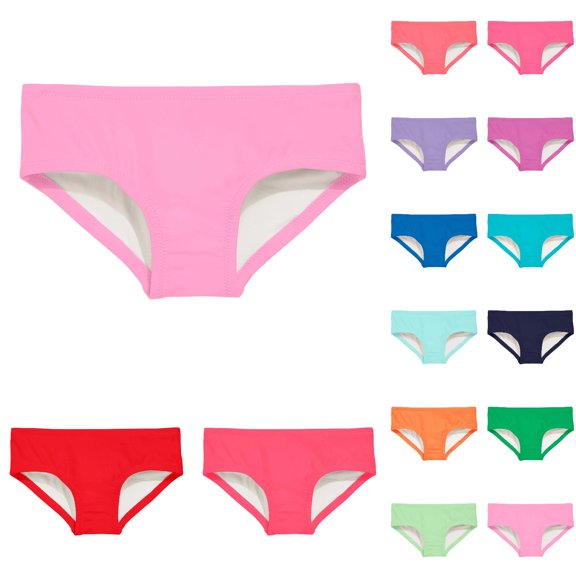 Liyamei Girls Swim Bottoms, Kids Swim Shorts, Solid Color Swim Shorts for Toddler Kids Beach Pool Blue 3-4 Years
