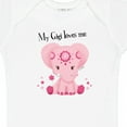 thumbnail image 4 of Inktastic Aditi My Gigi Loves Me Pink Elephant Beautiful Girls Baby Bodysuit, 4 of 5