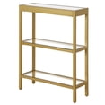 thumbnail image 3 of Evelyn&Zoe Alexis 22" Wide Rectangular Console Table, Brass, 3 of 8