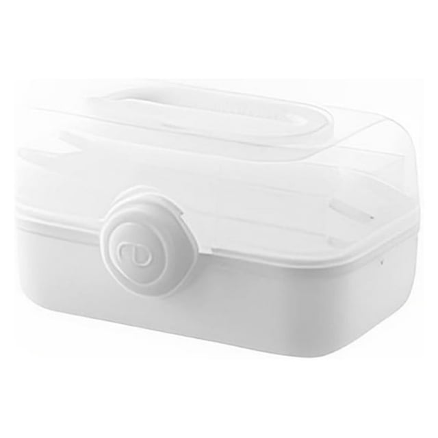MesaSe Box Organizer First Storage Aid Chest Transparent Case Capacity Emergency Portable Large Shelter Holder White