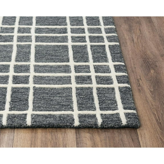 Alora Decor Lofton Gray 5'X7'6" Tufted Wool Rug