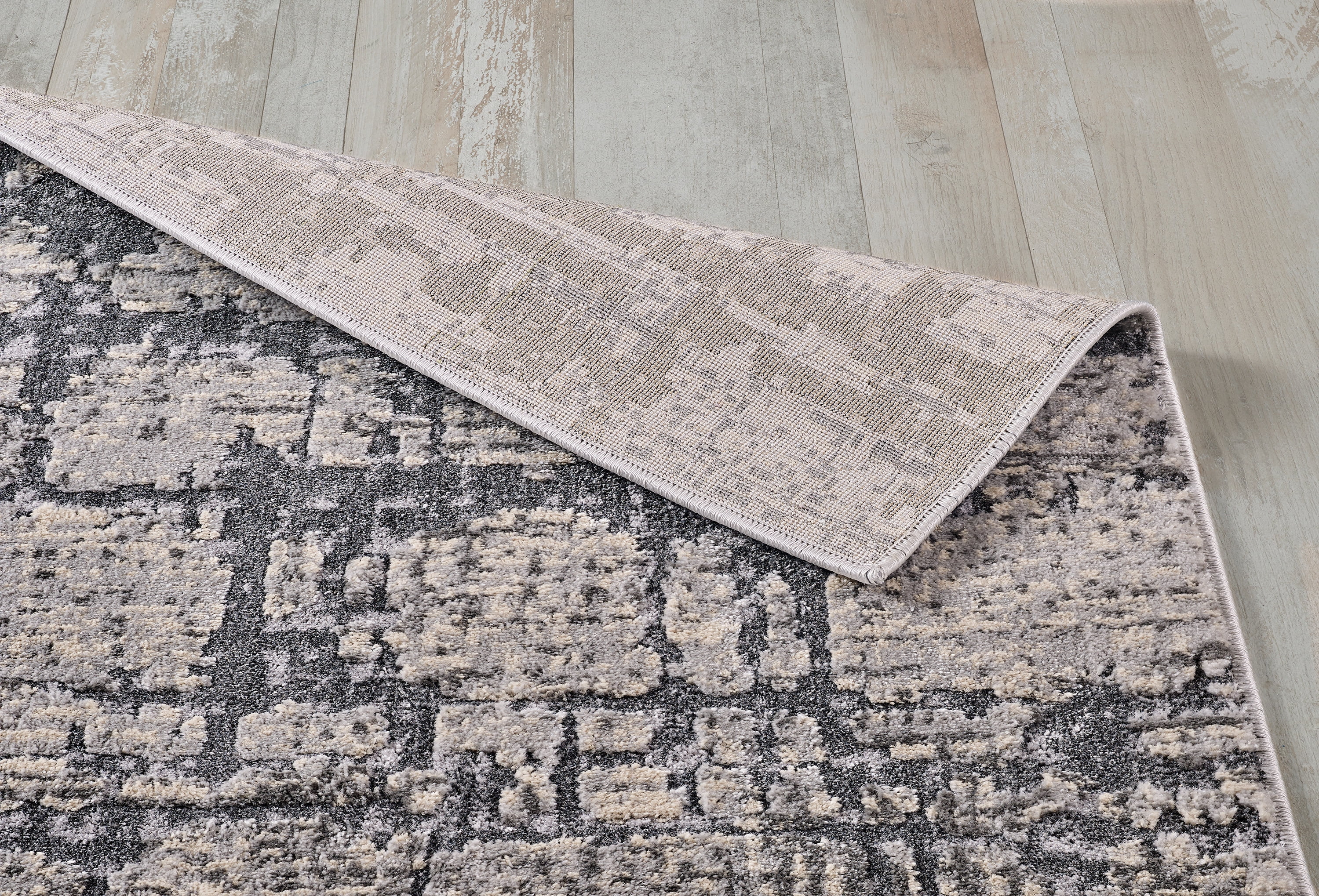 Better Homes & Gardens Crosshatch High Low Grey Crosshatch Area Rug, 8' x 10'
