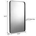 thumbnail image 2 of Costway 32''x20'' Wall-Mounted Rectangle Mirror Metal Frame Bathroom Entryway Black, 2 of 10
