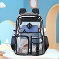 thumbnail image 3 of Pvc Clear Outdoor Backpack Multi Pocket Transparent Sports Backpack Sport Supplies (Black), 3 of 10