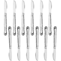 TrueCraftware- Set of 12 Stainless Steel Sunflower Dinner Knife - Dishwasher Safe Stainless Steel Flatware Cutlery Kitchen Tableware Set for Home and Restaurant