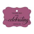 thumbnail image 1 of 100 Pcs Custom Paper Tags Thank You For Celebrating Wedding Favor Gift Hang Tags, 1 of 1