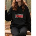 thumbnail image 3 of Festive Christmas Hoodie for Men Women, Holiday Pullover Hooded Sweatshirt, Cozy Cotton Poly Blend, Festive Winter Outfit, 3 of 5