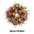 thumbnail image 3 of Christmas Wreath Winter Garland 19.7 Inch Artificial Wreath with Christmas Balls Ribbon Christmas Decorations Front Door Wreath for Winter Christmas Holiday Decor, 3 of 7