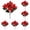 Red, variant on Gold Artificial Poinsettia Flowers Bouquet 11.02 Inch, Faux Metallic Gold Poinsettia Bush with 4 Heads, Christmas Flowers for Home Xmas Tree Garden Indoor Outdoor Holiday Decor