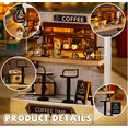 thumbnail image 4 of DIY Miniature House Dollhouse,Coffee Shop Book Kit for Adult and Teens, Dollhouse,Tiny House Bookshelf Decor 3D,Gifts for Family, Friends (Coffe Shop), 4 of 6