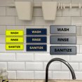 thumbnail image 6 of All Quality Standard Wash Rinse Sanitize Sign Set for 3 Bay Sink - Restaurant and Commercial Kitchen Signs - Easy to Install - Sink Set of 3 - Dark Brown (Medium), 6 of 7