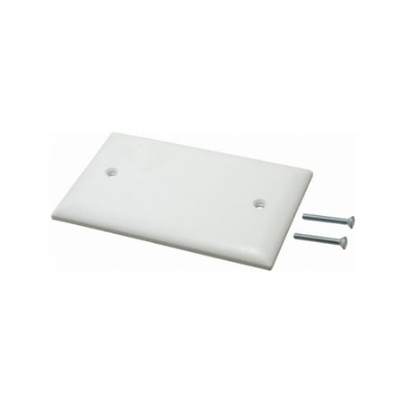 - Single Gang Plastic White Electric Box Blank Face Wall Plate Cover (1/pk) 1-Gang