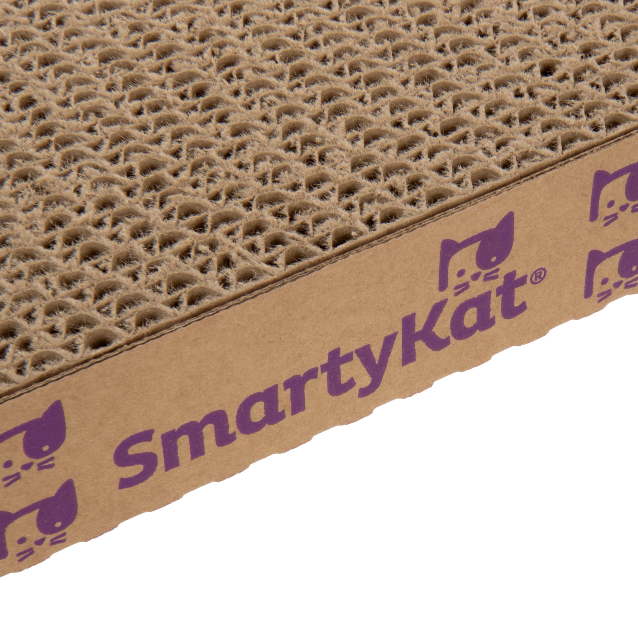 (3 pack) SmartyKat Super Scratcher Reversible Catnip Infused Corrugated Cardboard Cat Scratching Floor Pad