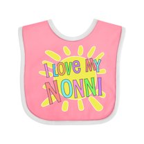 Inktastic I Love My Nonni Sun and Rainbow Letters Boys or Girls Baby Bib