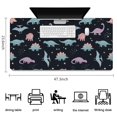 thumbnail image 5 of Long Mouse Pads for Desk,Black Dinosaurs Stars Pterosaurs Pattern Desk Mats on Top Of Desks, Desk Mouse Pad Extra Large with 3mm Non-Slip Base and Stitched Edge for Gaming,Office,Work,Home 47.3"x23.6", 5 of 6