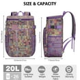 thumbnail image 2 of Geometric Insulated Cooler Backpack - 20L Soft Cooler Bag, Plaid Design for Outdoor Adventures, 2 of 5