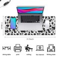 thumbnail image 5 of Long Mouse Pads for Desk,Black White Cow Pattern Desk Mats on Top Of Desks, Desk Mouse Pad Extra Large with 3mm Non-Slip Base and Stitched Edge for Gaming,Office,Work,Home 31.5"x11.8", 5 of 6