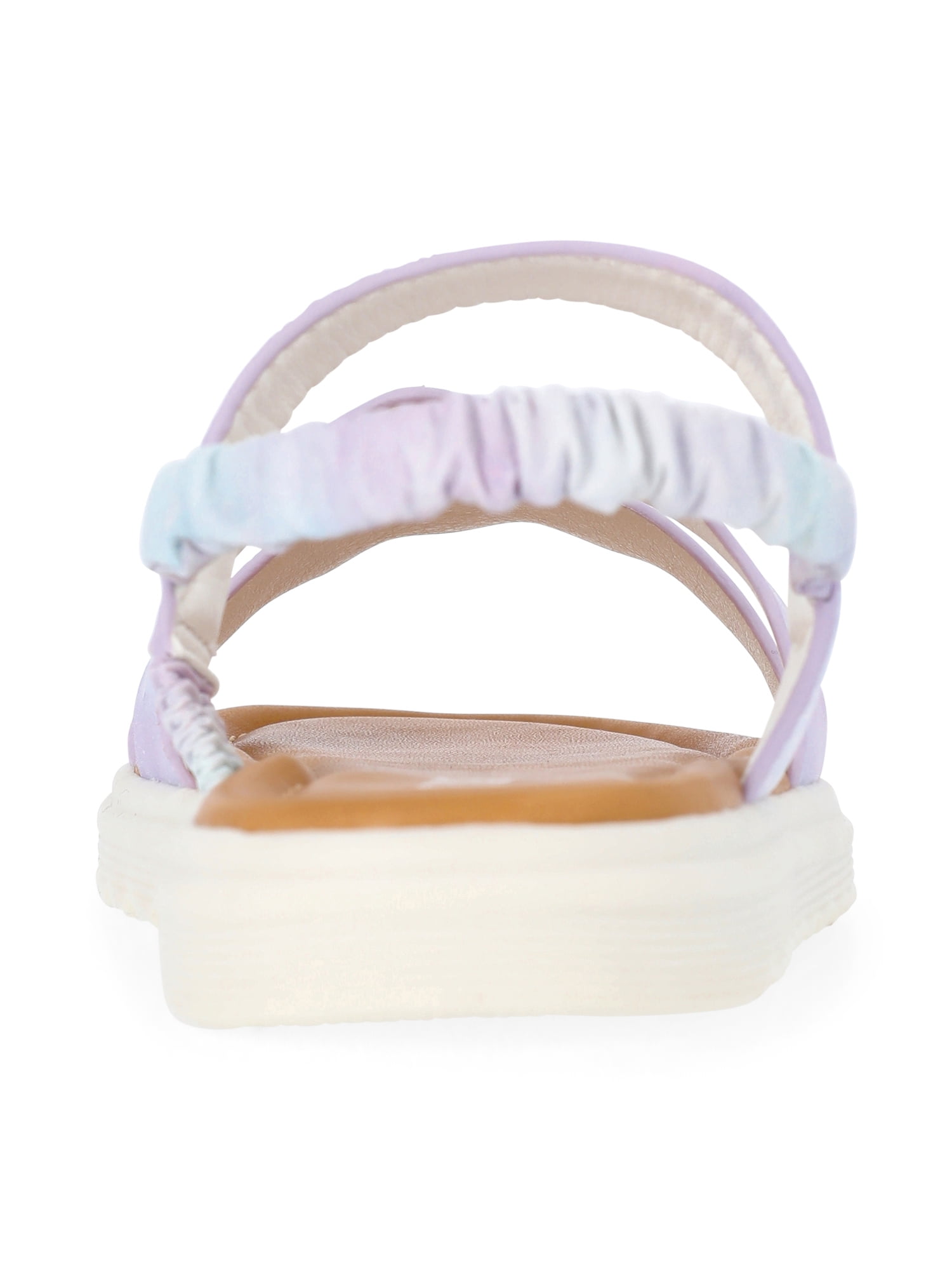 Justice Little and Big Girls Faux Leather Cut Out Sandals