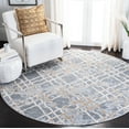 thumbnail image 2 of SAFAVIEH Martha Stewart Isabella Hughie Diamond Area Rug, Silver/Ivory, 6'7" x 6'7" Round, 2 of 11