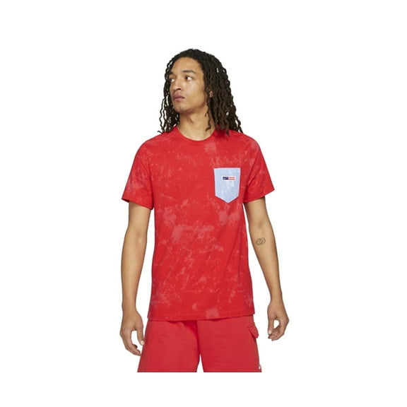 Nike M Nsw Ss Rwd Tee Mens Active Shirts & Tees Size S, Color: Chile Red/Psychic Blue