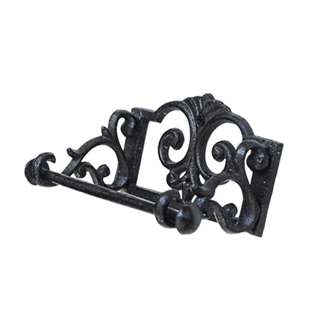 Soporte para rollo de papel de cocina, resistente y decorativo, con colgador para toallas de mano, ideal para baño, apartamento, cocina o casa de camp