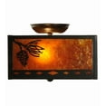thumbnail image 7 of Meyda Tiffany 142265 Amber Mica Balsam Pine 2 Light 14" Wide Semi-Flush Square Ceiling, 7 of 7