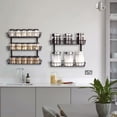 thumbnail image 3 of Organizador de especias ajustable para montaje en pared, 12 niveles de doble uso, estante de especias colgante para cocina, despensa, puerta de gabine, 3 of 8